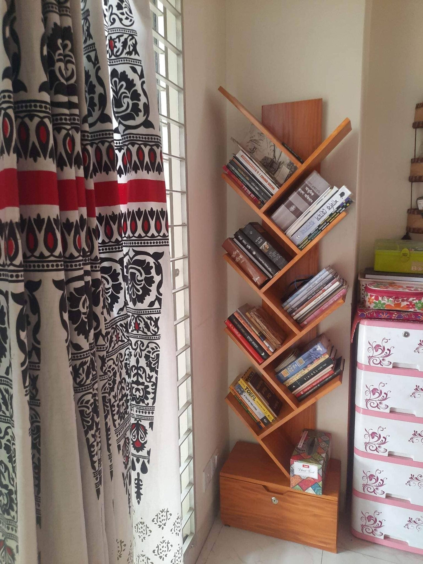 Exclusive Wooden Tree Shape 9 Tier Bookshelf For Office & Home